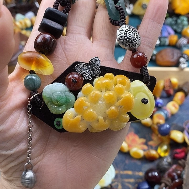 翡翠未镶嵌项链项链