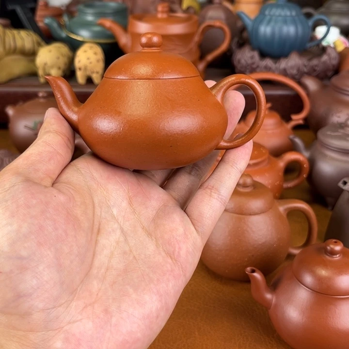 茶壶紫砂生砂黄龙山朱泥梨型