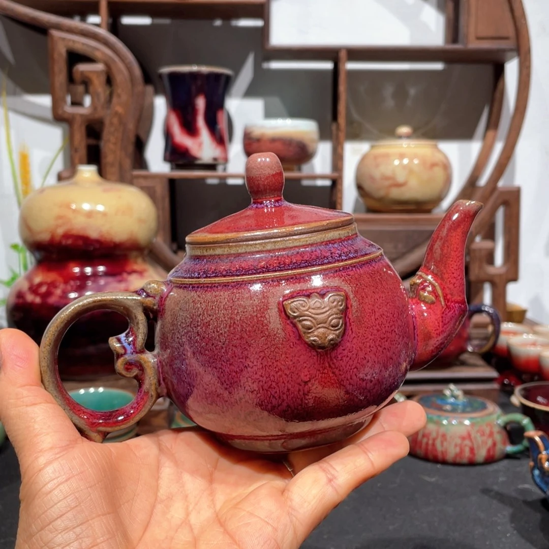 清***田中国神后钧瓷茶器