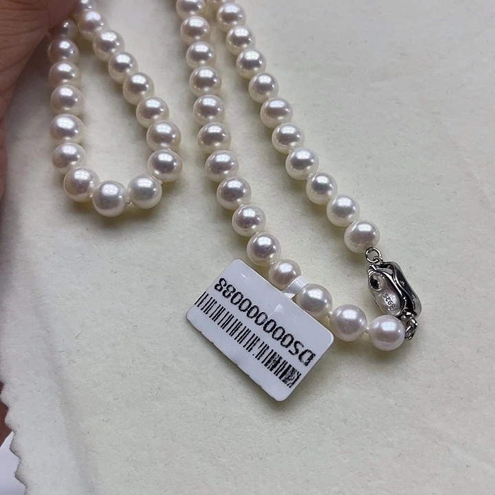 颈饰银S925镶嵌淡水珍珠卡7➕极光炫彩
