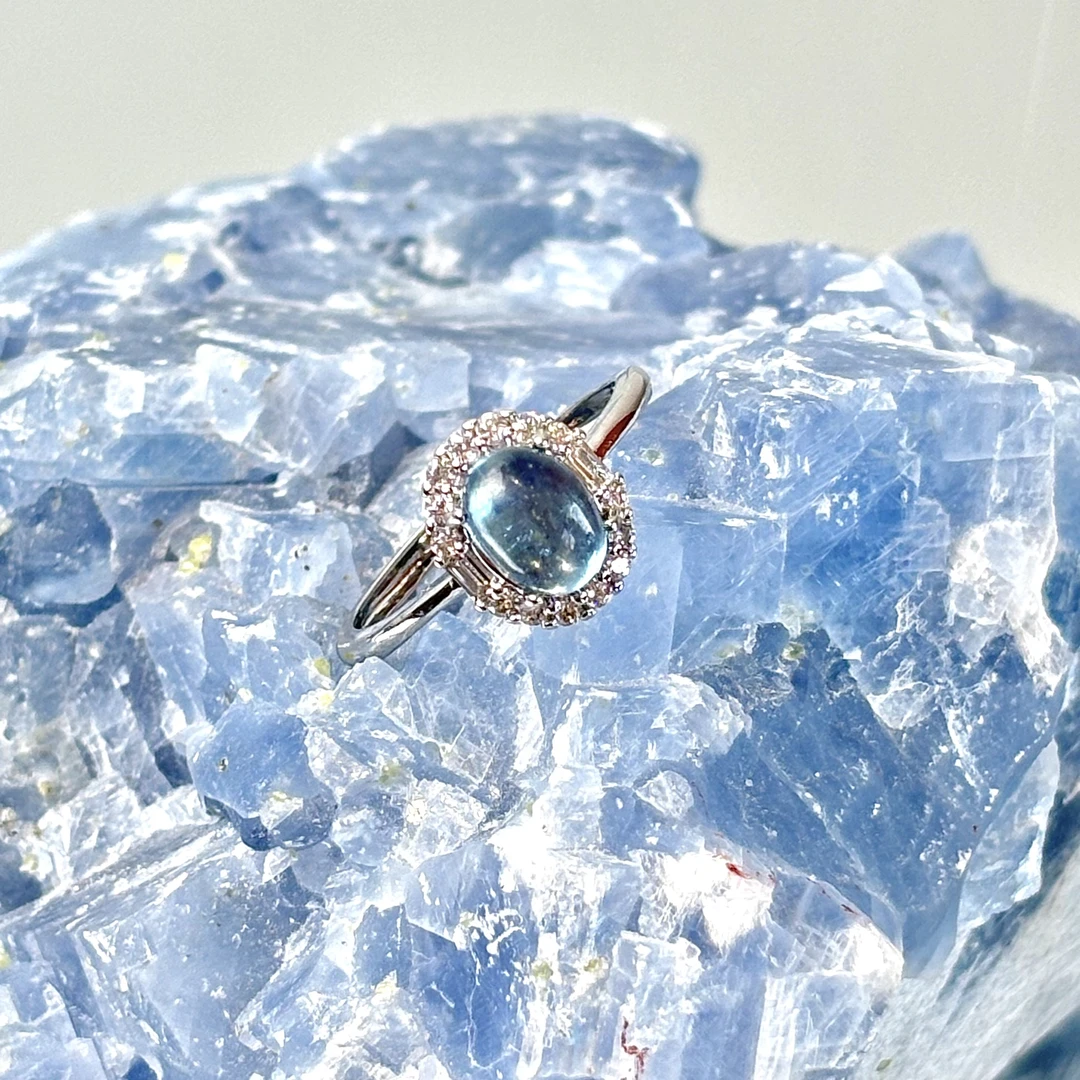 【勇气】海蓝宝开口戒面小仙多样性发其一