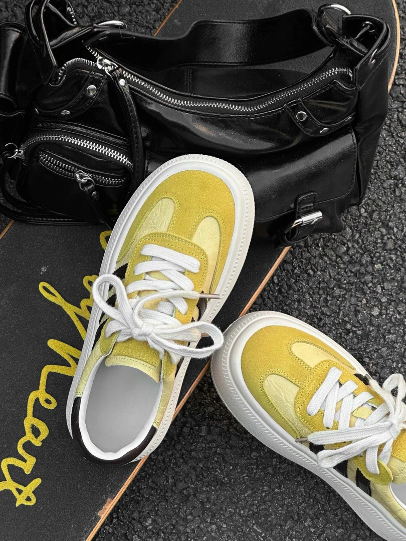 唯品专属拼色松糕底松糕跟春季板鞋小众韩版欧若精灵风268-39