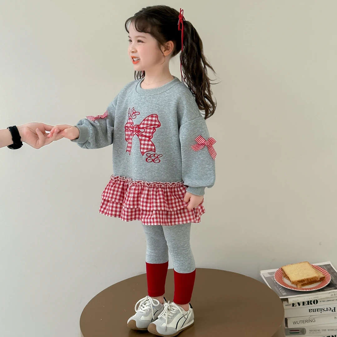 女童卫衣裙套装2025春秋季新款时髦洋气女宝宝早秋儿童秋装两件套