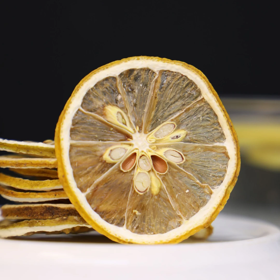 精选干柠檬片可泡茶烘干泡水制成的干柠檬茶