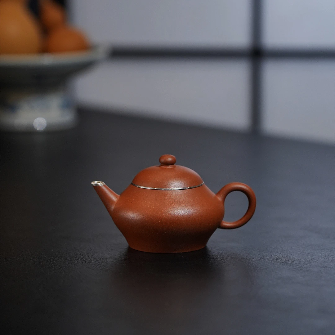 梨式水平｜生砂朱泥100ml｜慕古功夫茶小品紫砂壶