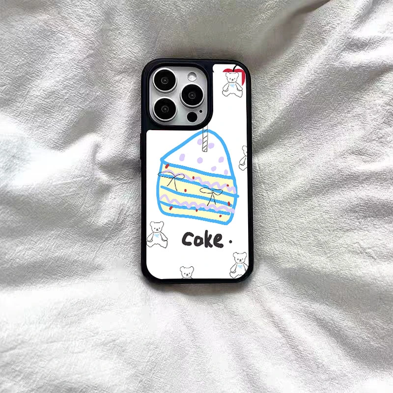 新款韩风夏日11线条蛋糕15适用苹果16promax手机壳高级感13/14/12