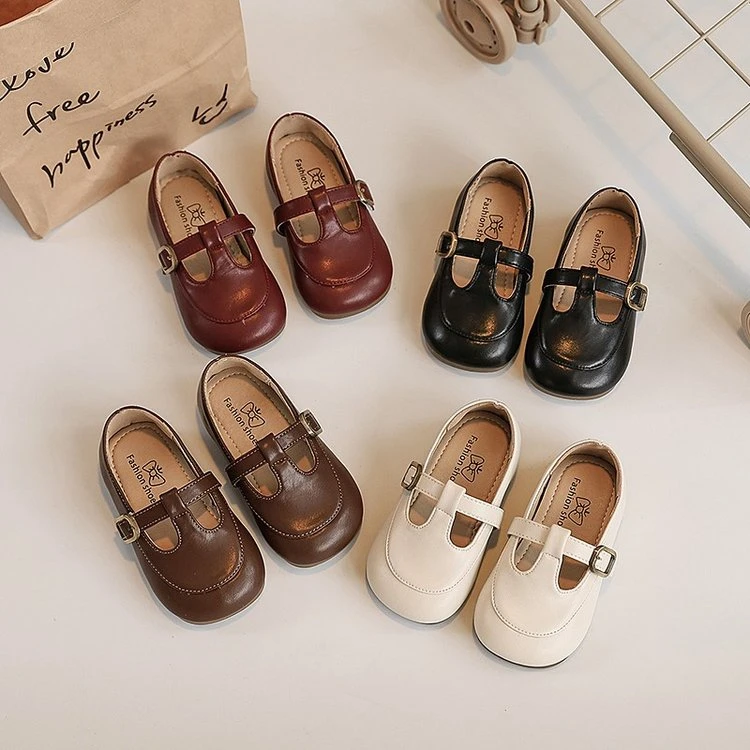 韩版童鞋25春秋季儿童玛丽珍纯色百搭森系皮鞋小女孩软底单鞋199
