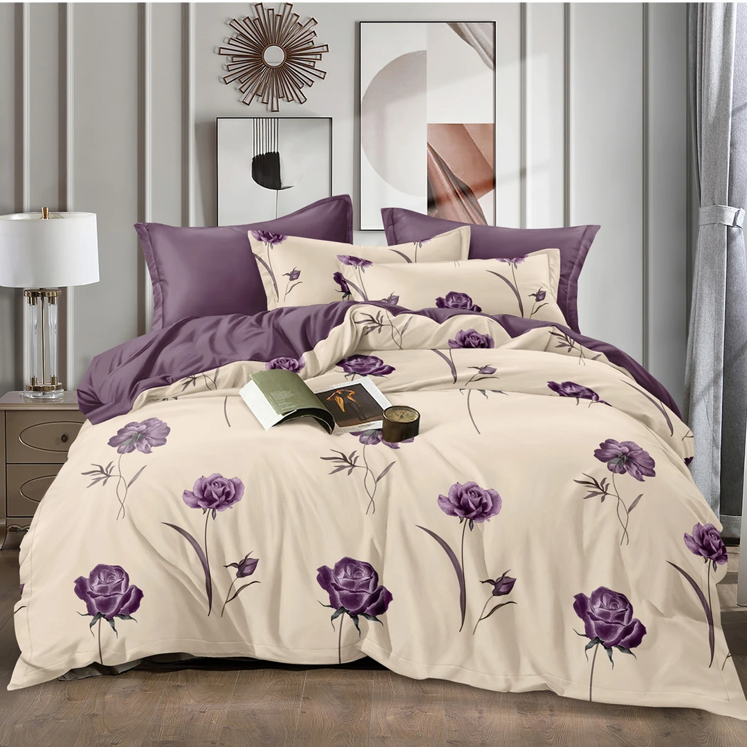 亲肤柔软透气轻奢被罩被套-紫苏-JS