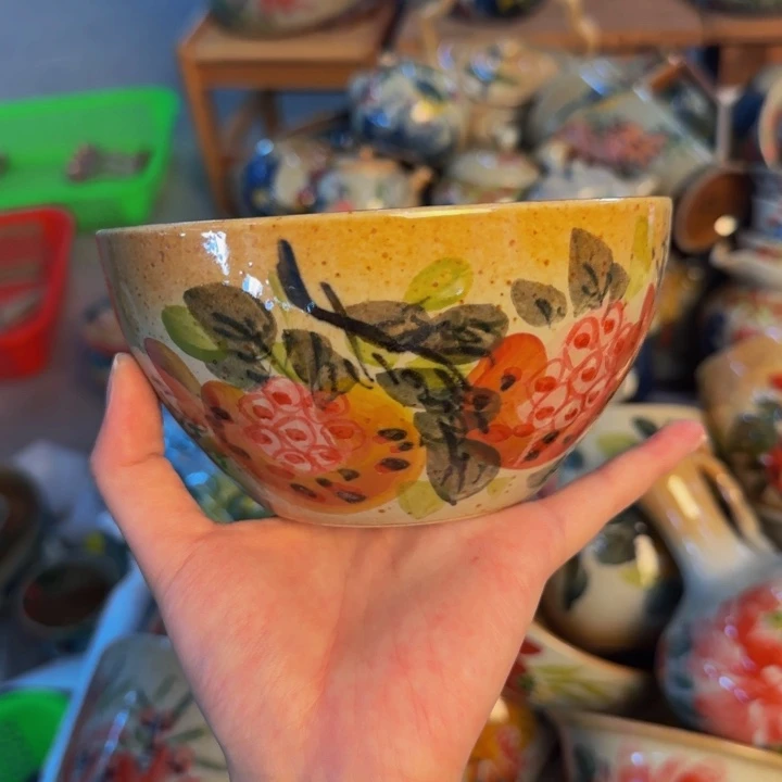 瓷片手工手绘细微不一样