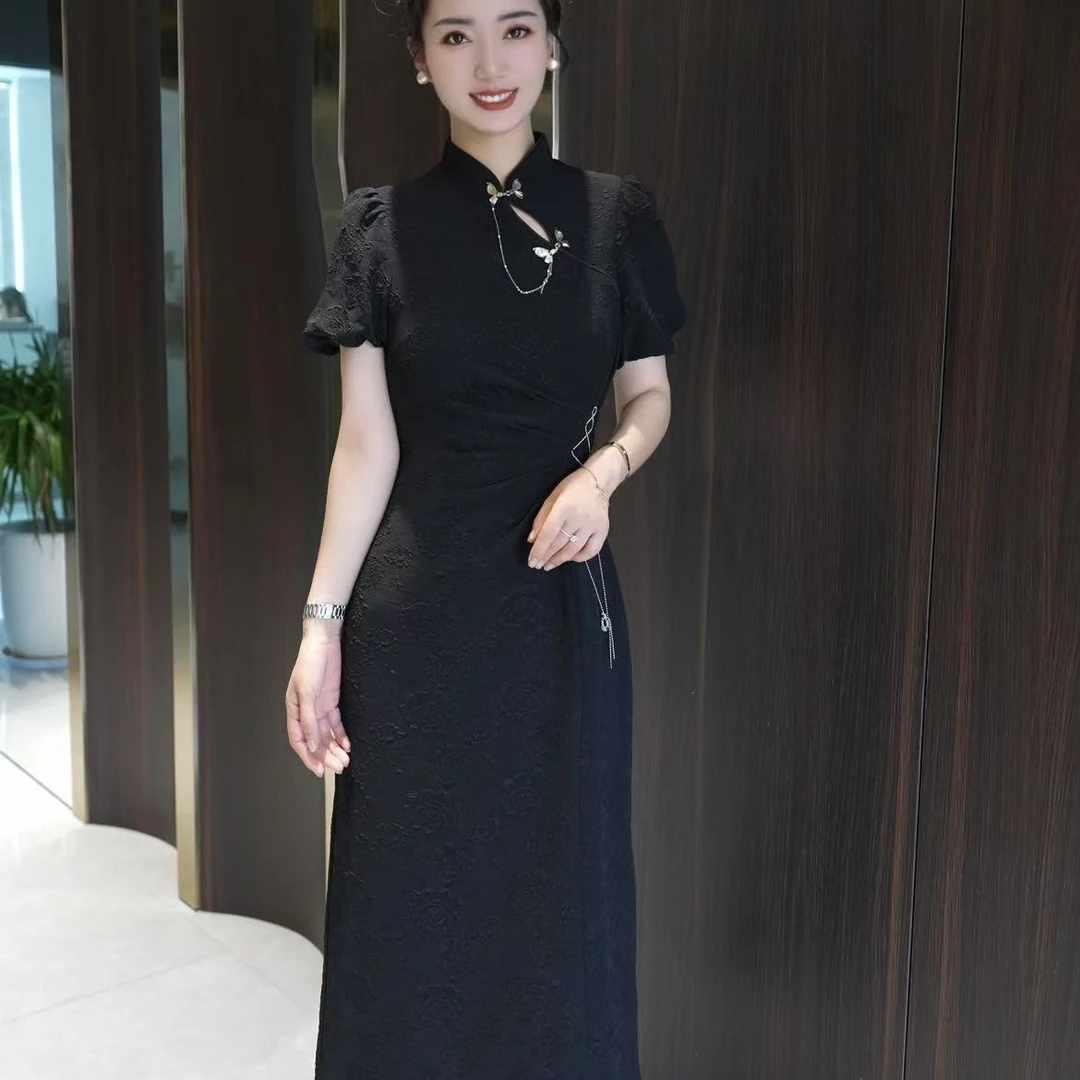 【雾绡翩岚】中式斜襟国风连衣裙 7739