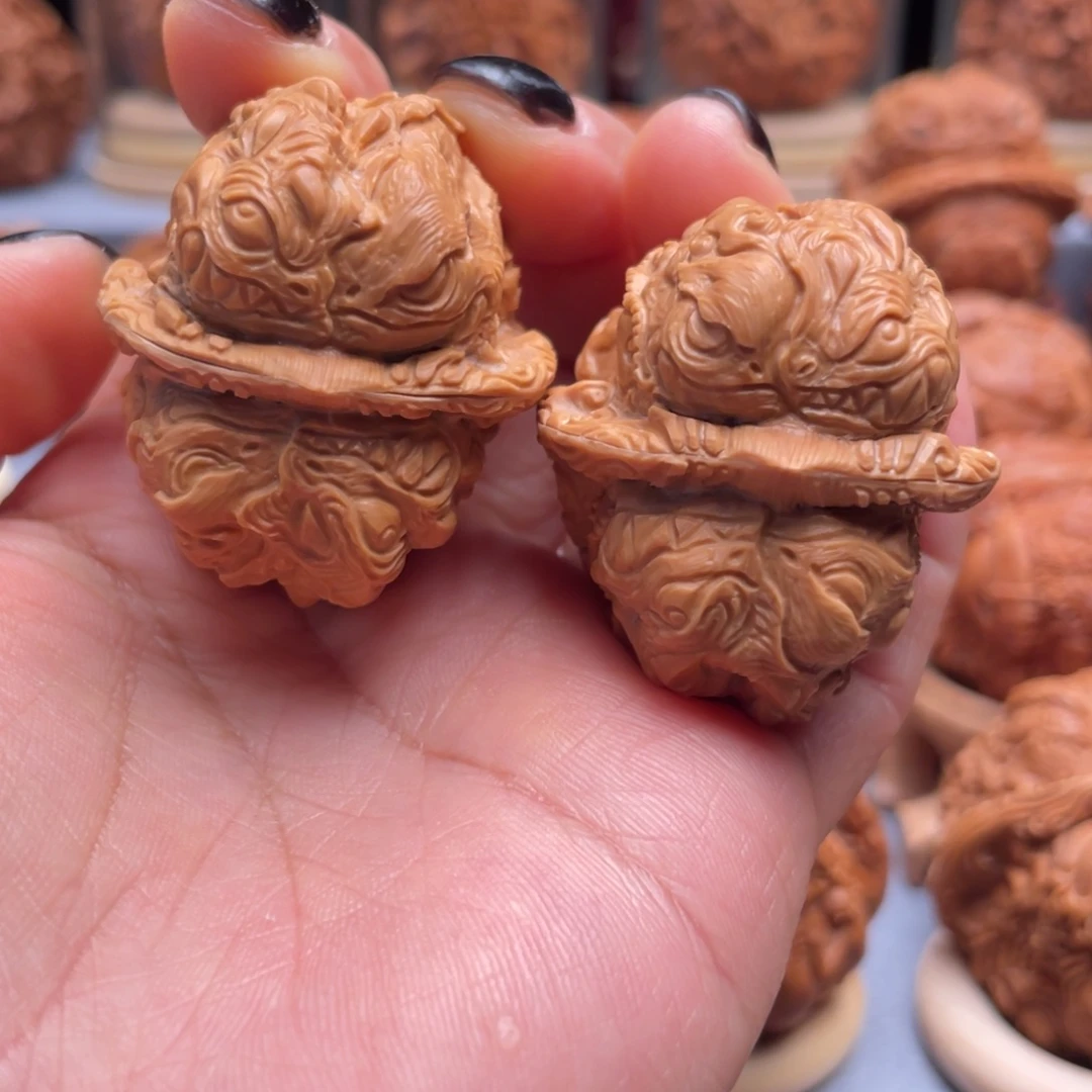 核桃手串/手链一念金蝉蛤蟆头核桃34 38