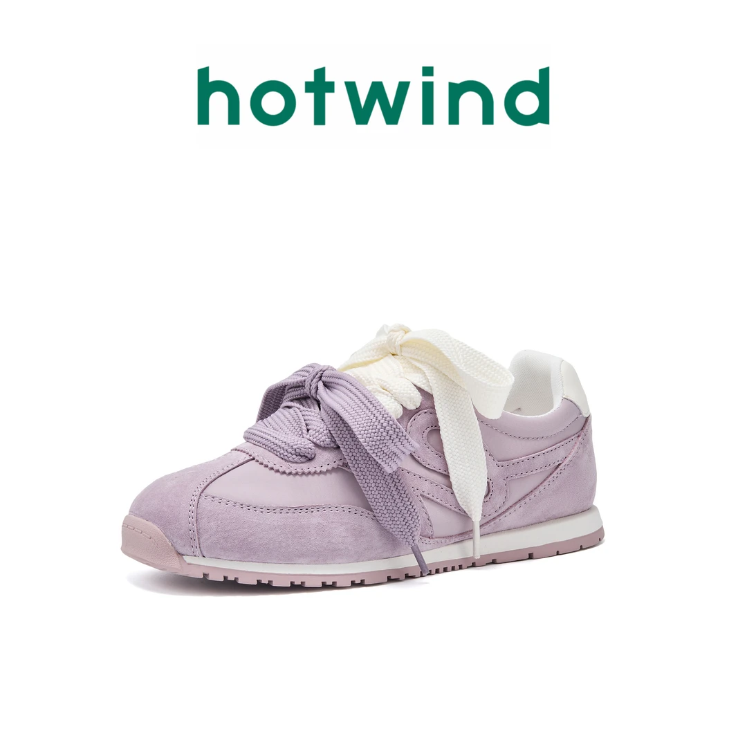 Hotwind/热风2025小众芭蕾风德训鞋女新款春季休闲运动鞋H42W5Y92