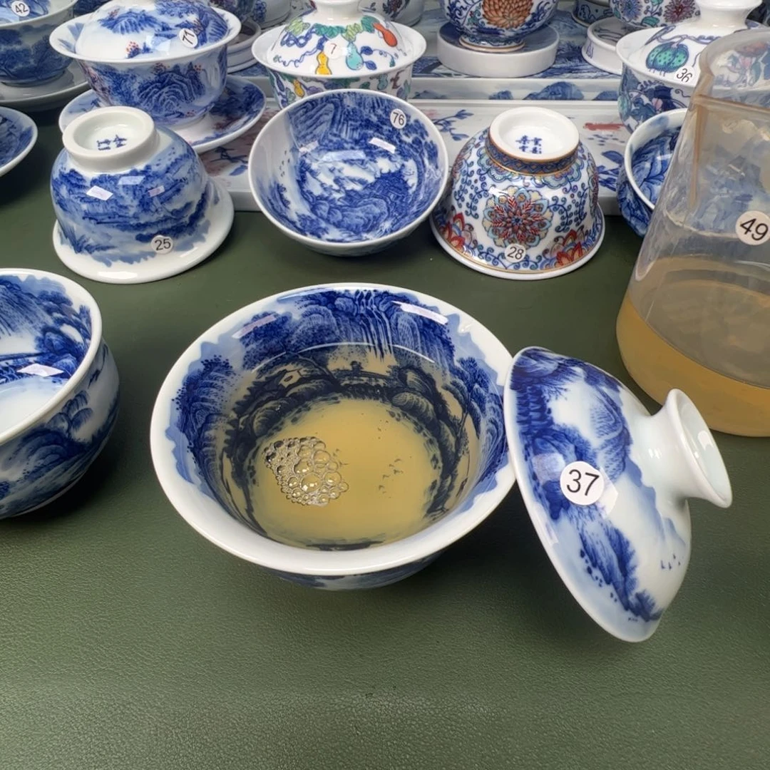 景德镇纯手工纯手绘茶具木木37