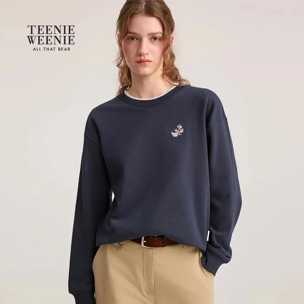 TeenieWeenie小熊卫衣2025休闲舒适简约时尚圆领上衣TTMA254901E