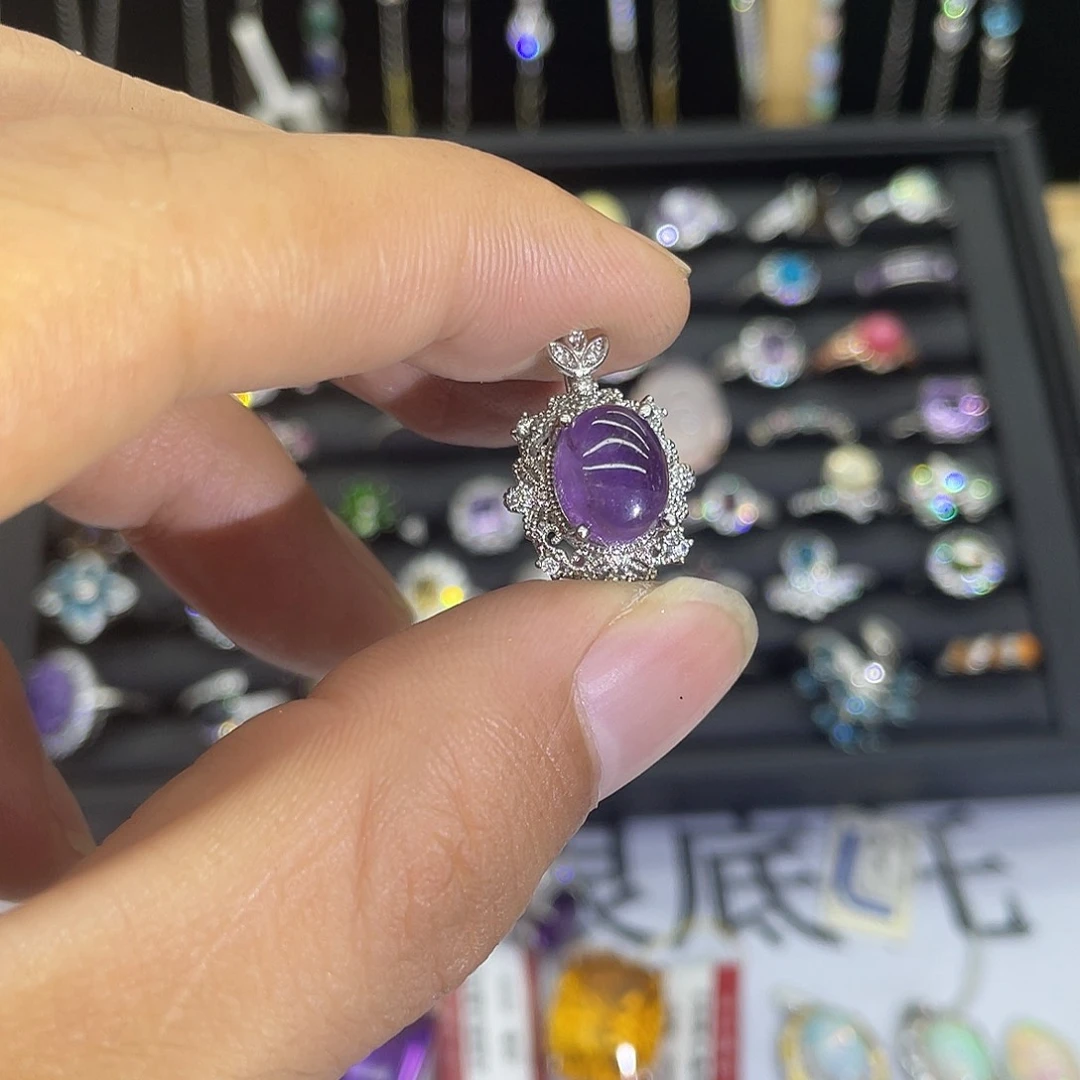 紫晶珠宝半成品未镶嵌