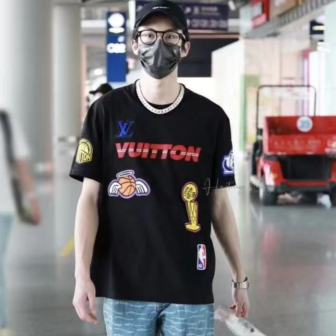 95新 LouisVuitton/路易威登 yy 多标志刺绣logo短袖 S码 603624