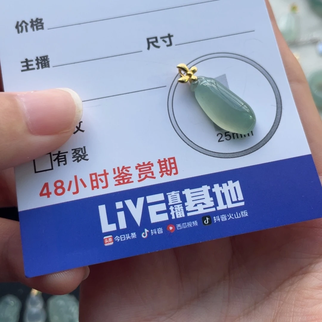 翡翠未镶嵌颈饰金扣晴底瓜