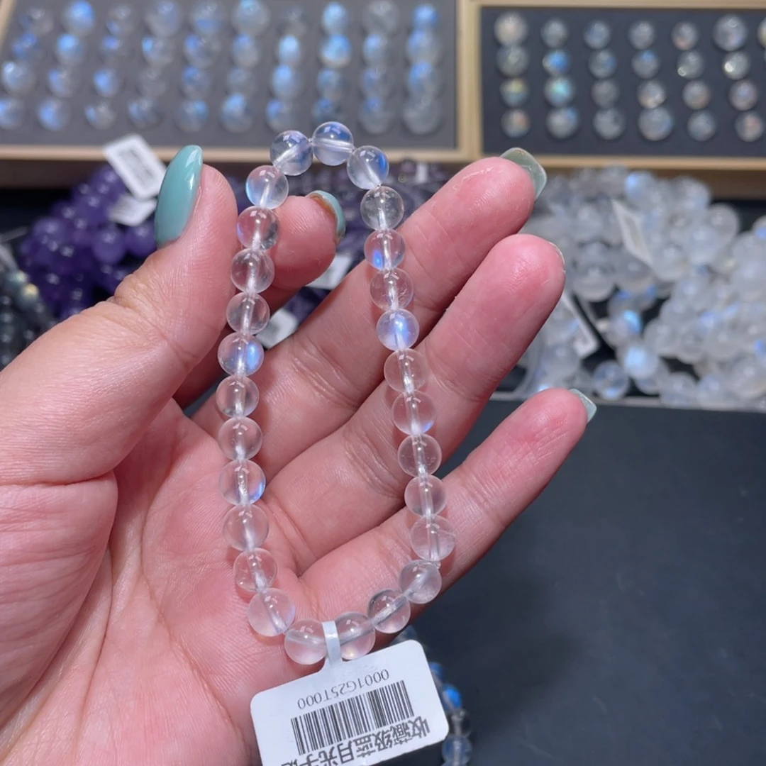 ****o手链未镶嵌长石蓝月光手链7mm