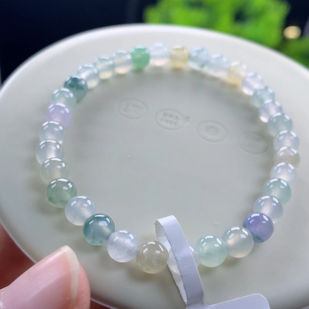 翡翠未镶嵌手链卡5.5