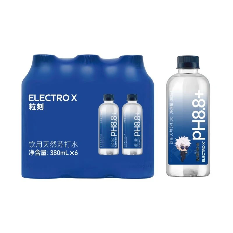 【天然苏打水pH8.8弱碱性0糖无气】ELECTROX粒刻 饮用天然苏打水 380ml*6