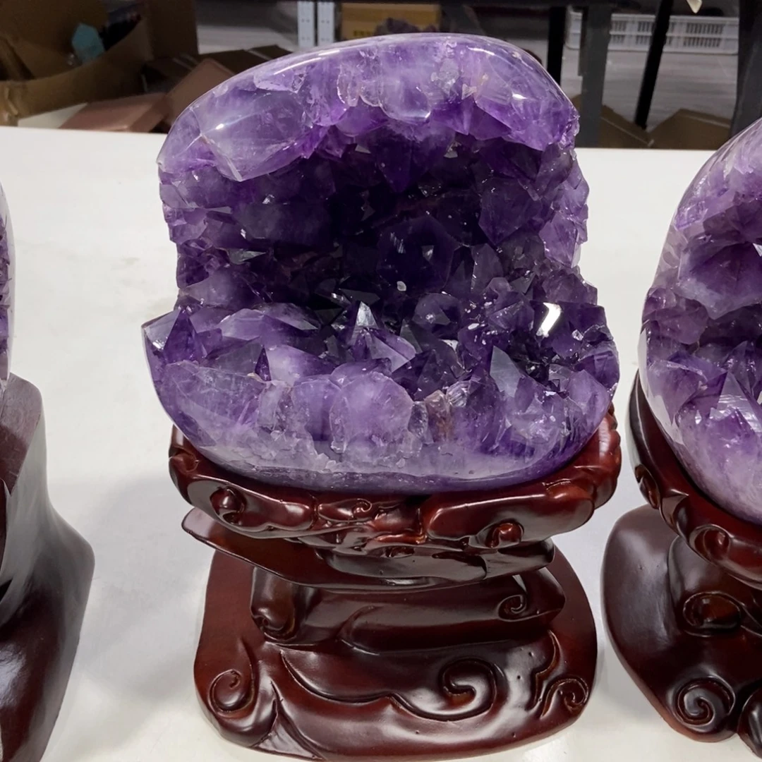 紫晶摆件未镶嵌水晶