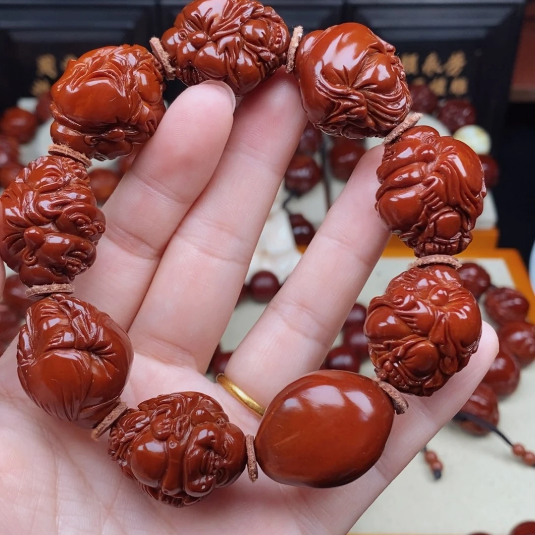 吊坠橄榄核八宝弥勒