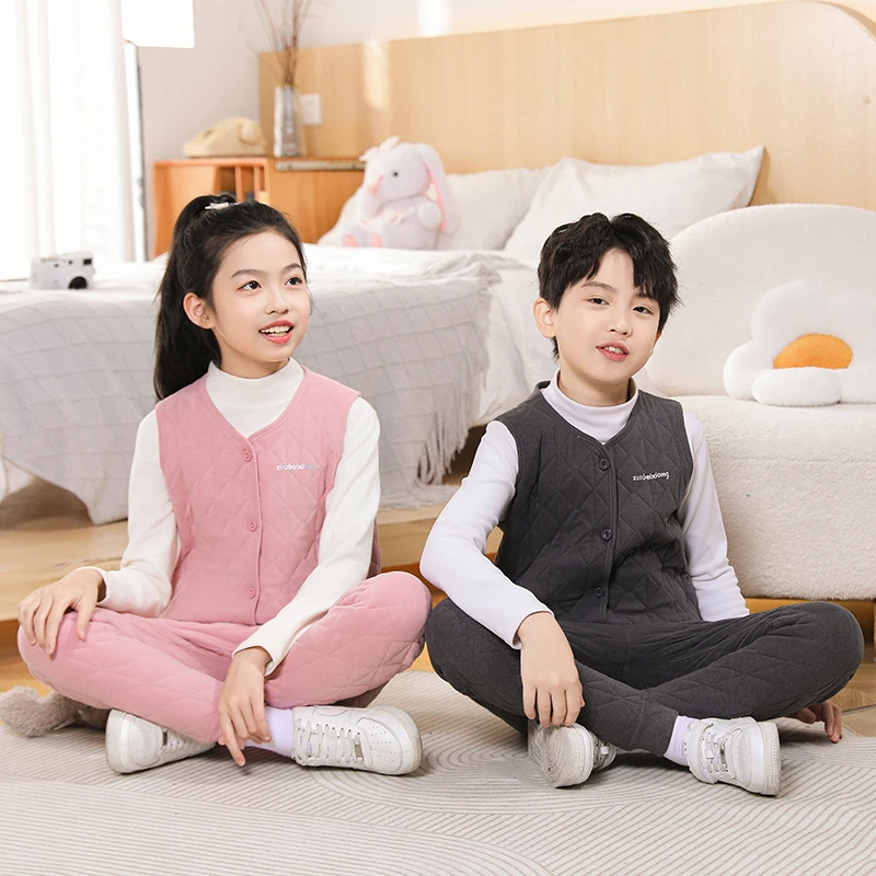 A类 儿童校服神器男童女童马甲内穿外穿加绒加厚保暖裤中大童毛裤