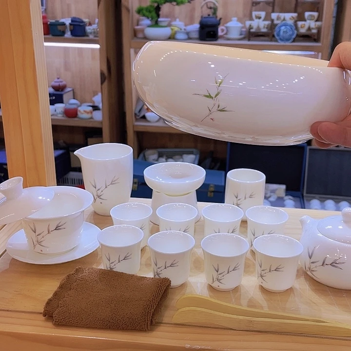 紫竹羊脂玉套装加茶洗