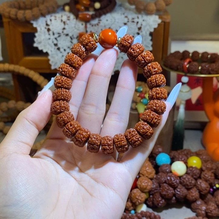 芯***园手串金刚菩提125玉华单圈藏玛圆一物