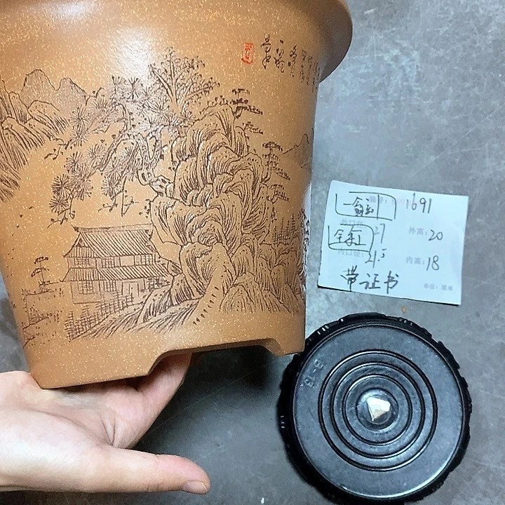 紫砂花盆紫砂花盆