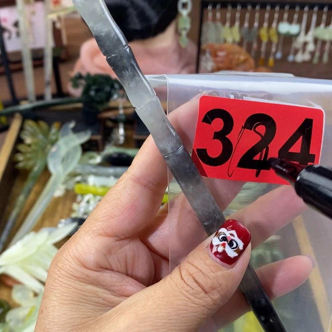 蛇纹石玉玉簪合金苏*秋