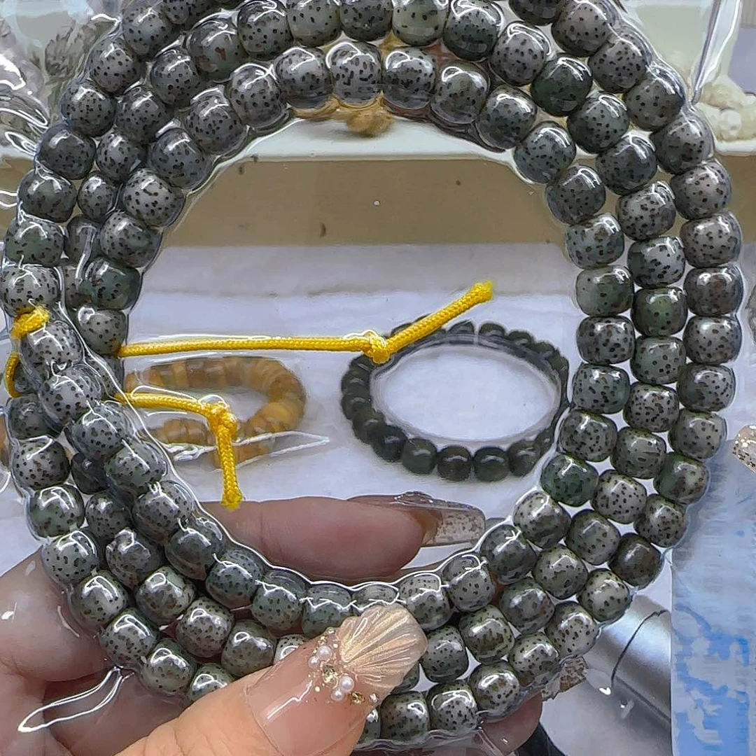 星月菩提手串61入门石玉星月菩提87桶108
