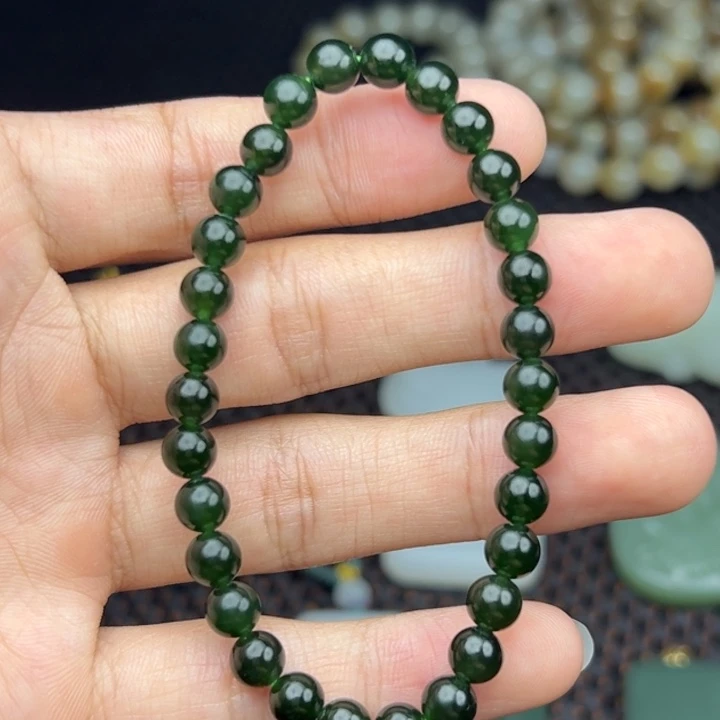 和田玉未镶嵌挂件手串