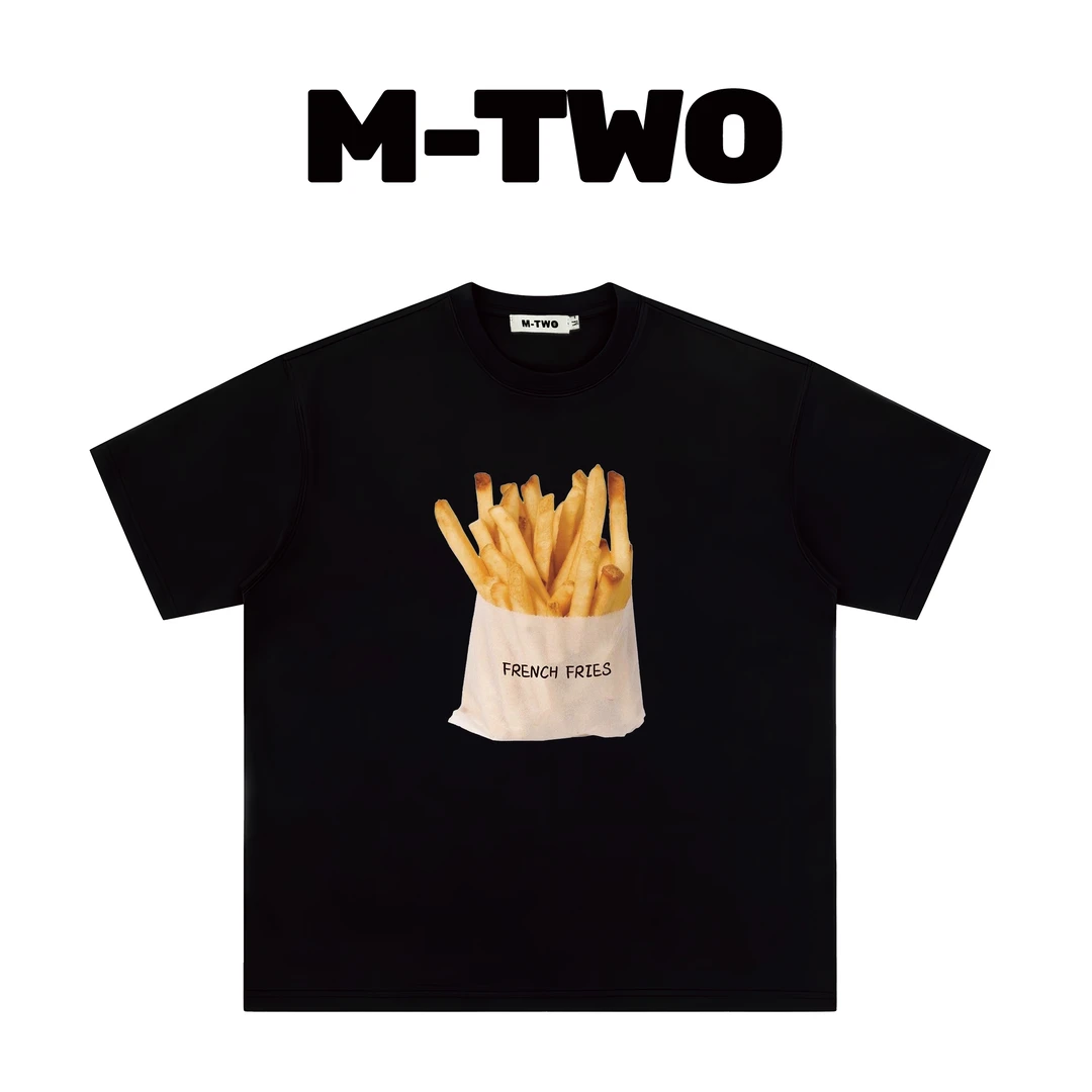 MTWO 炸薯条 高克重 男女同款潮牌T恤