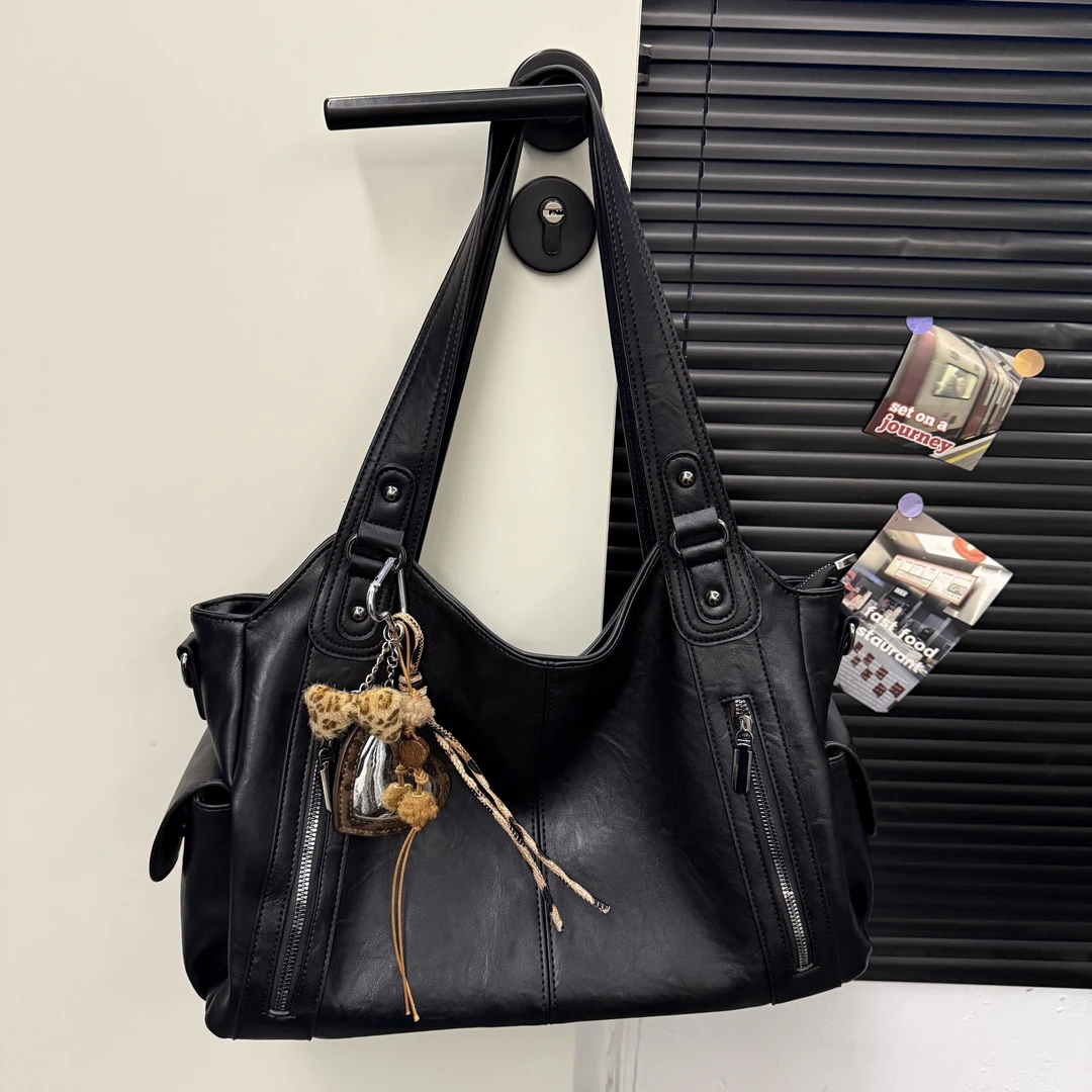 大容量托特包2025冬季新款可斜挎百搭高级感单肩手提包