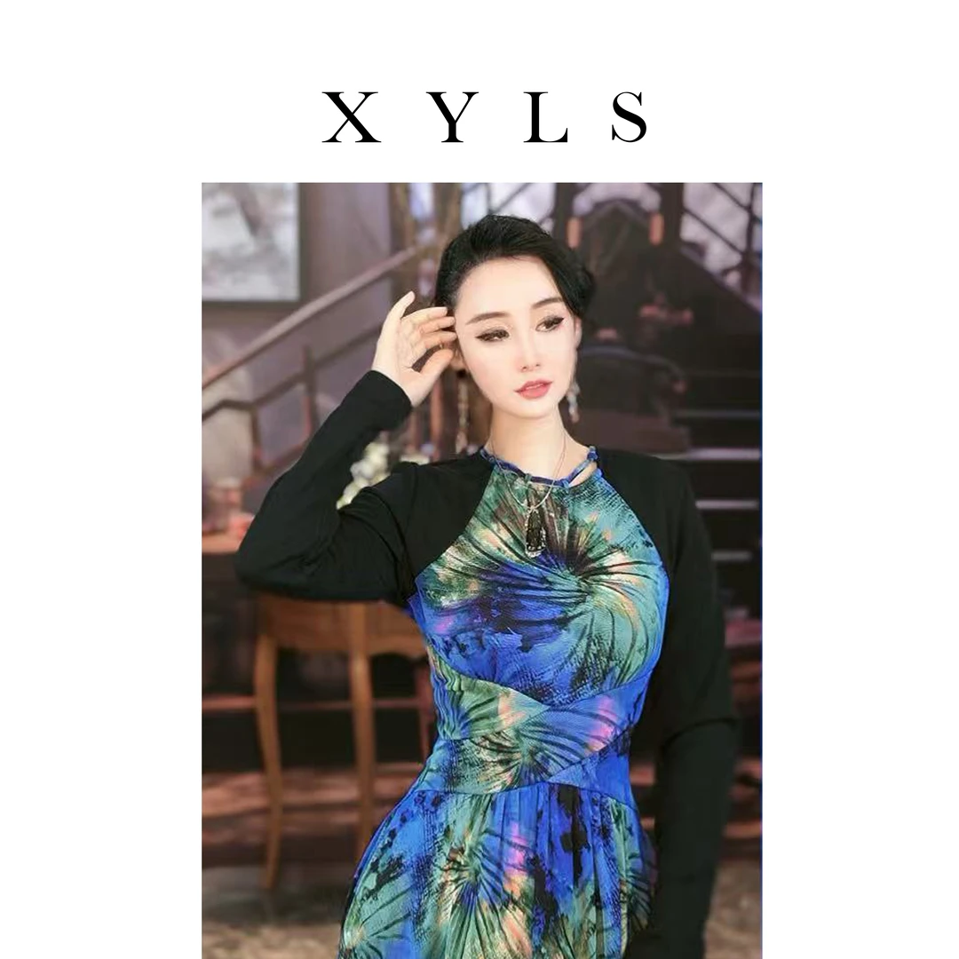 加绒弹力网纱连衣裙T006599