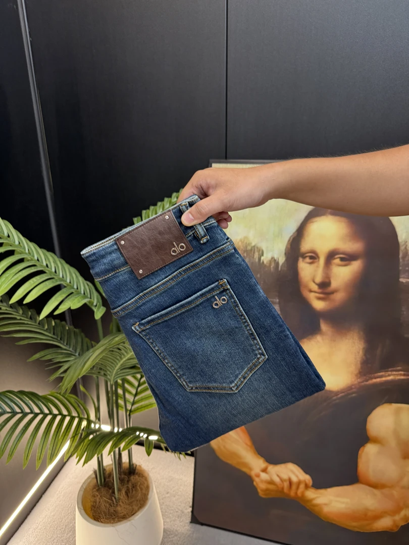 【KC专属】秋冬新款藏青蓝男百搭男士牛仔裤修身时尚小直筒男裤子