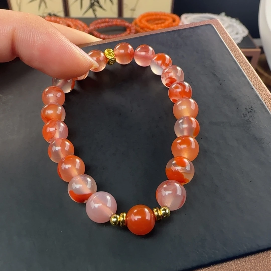 南红玛瑙未镶嵌手链