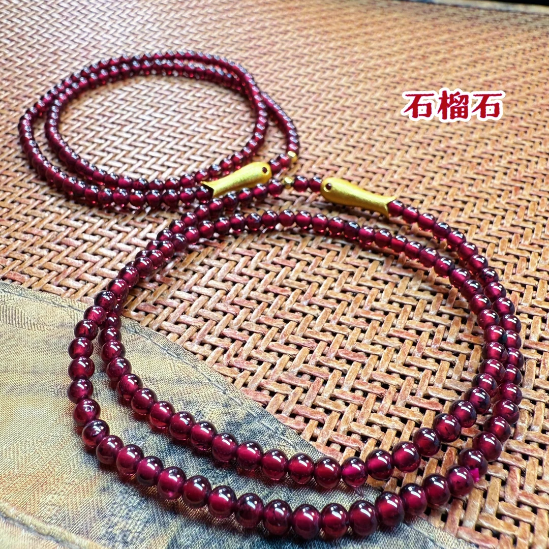 【十六珠宝】沉鱼｜石榴石3mm双圈设计款AD373多样性发一
