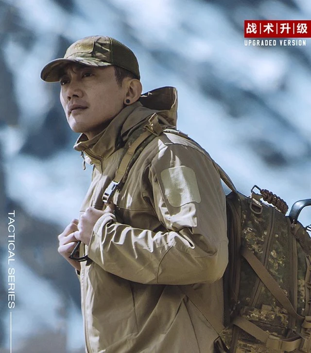 帅炸！可立领可连帽！春秋男女款户外运动加厚防风软壳冲锋衣夹克