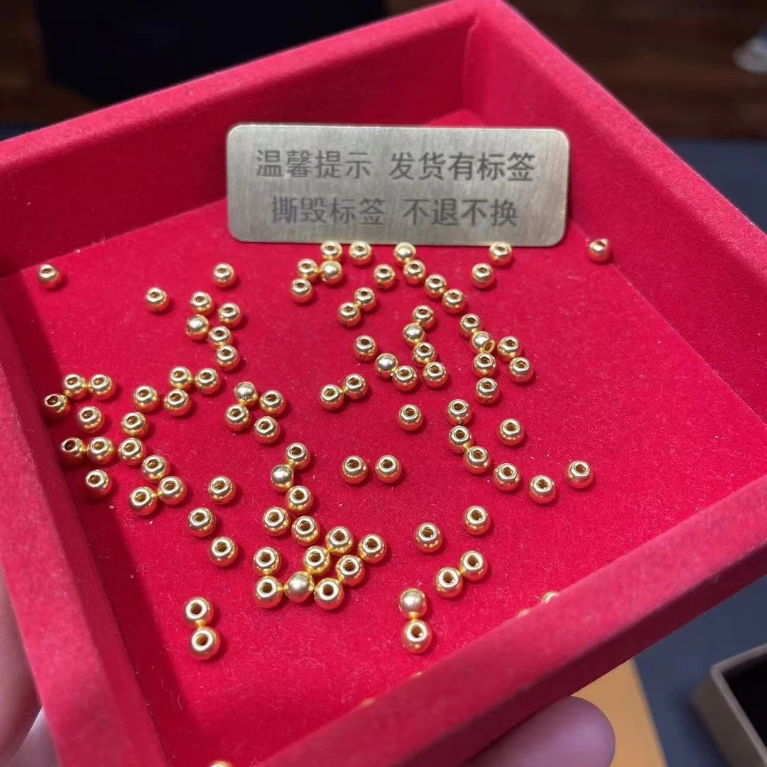 一粒足金转运珠多样性发其一 尺寸：4x3mm（玛瑙珠每个订单只配1粒）