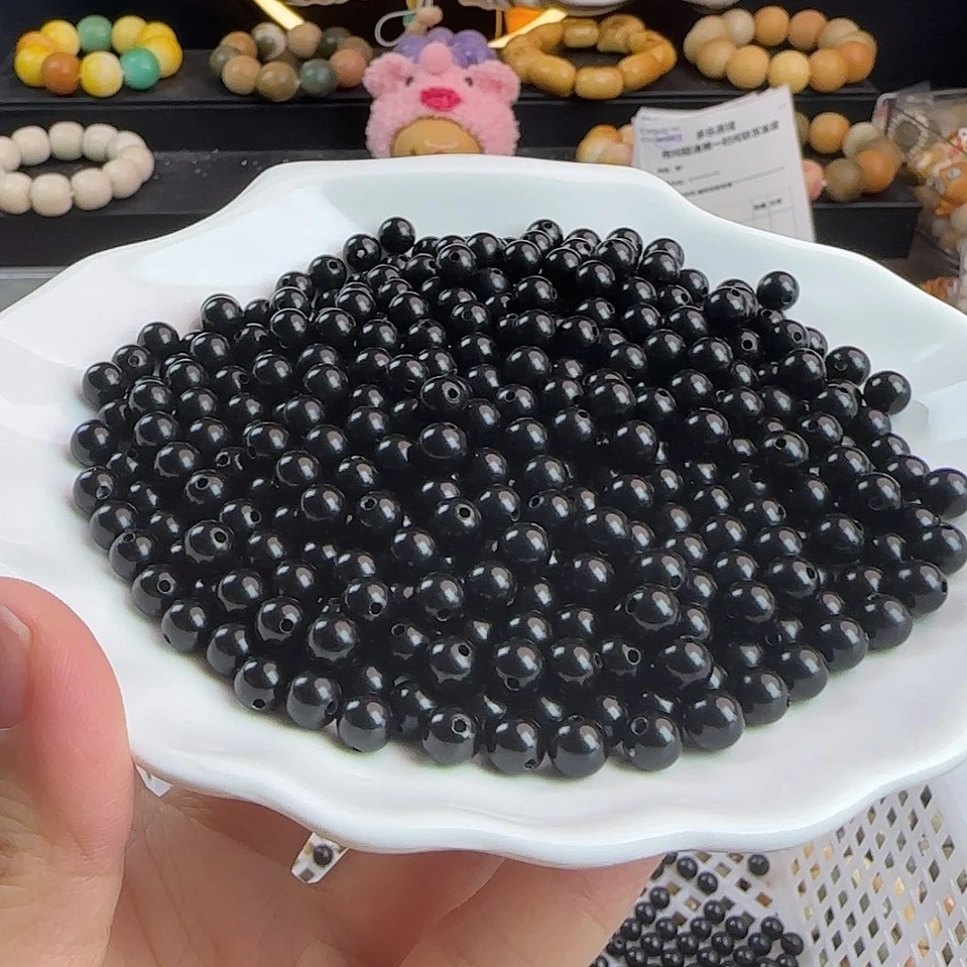 手串菩提根/象牙果卡6黑加仑圆500颗