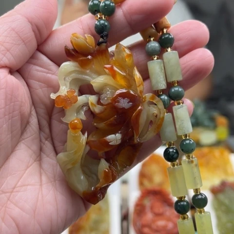 岫玉未镶嵌挂件挂件