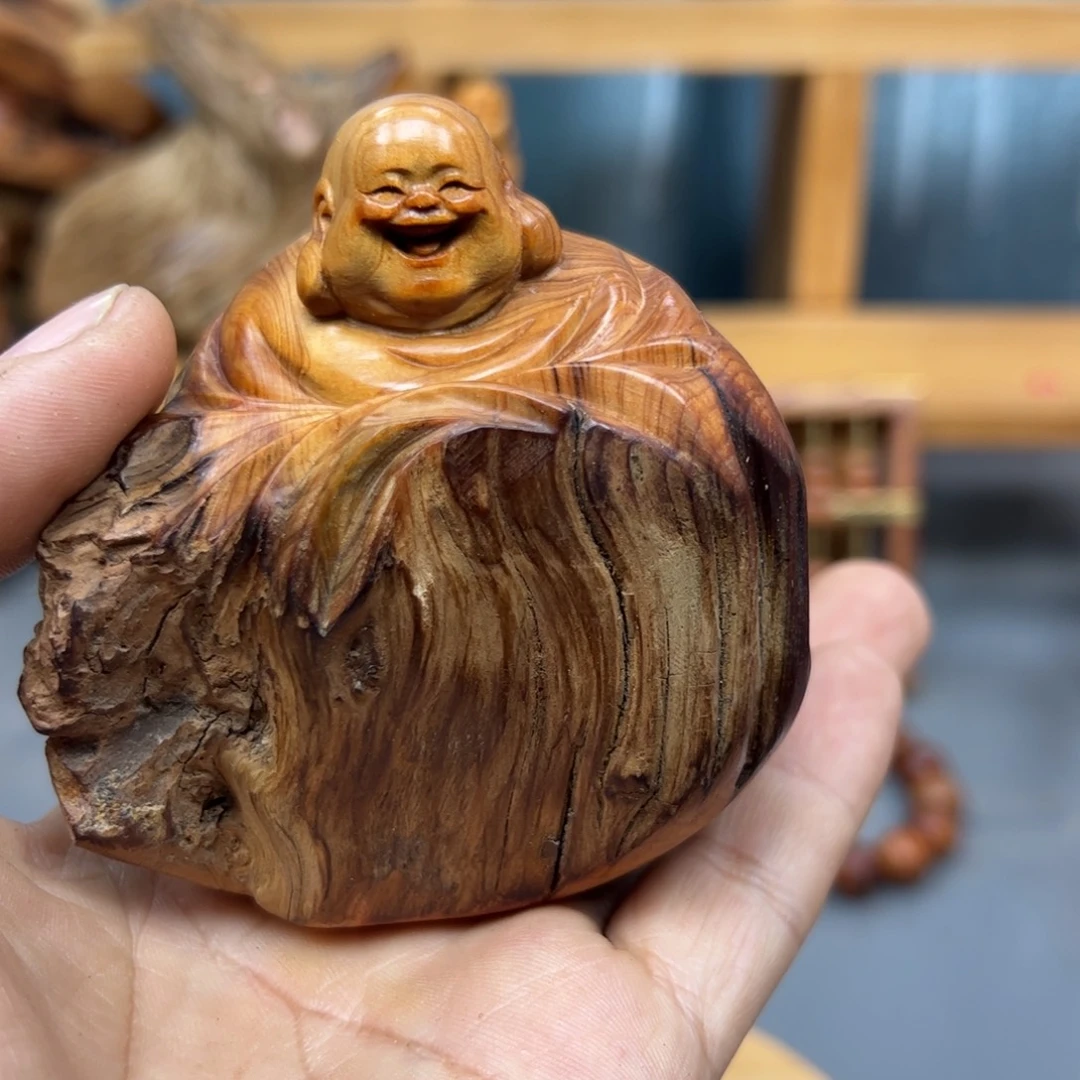 用***9木崖柏木摆件手把件