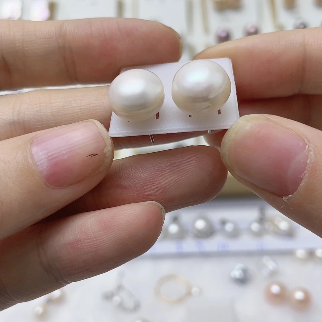 ❀***❀淡水珍珠耳饰银S925镶嵌