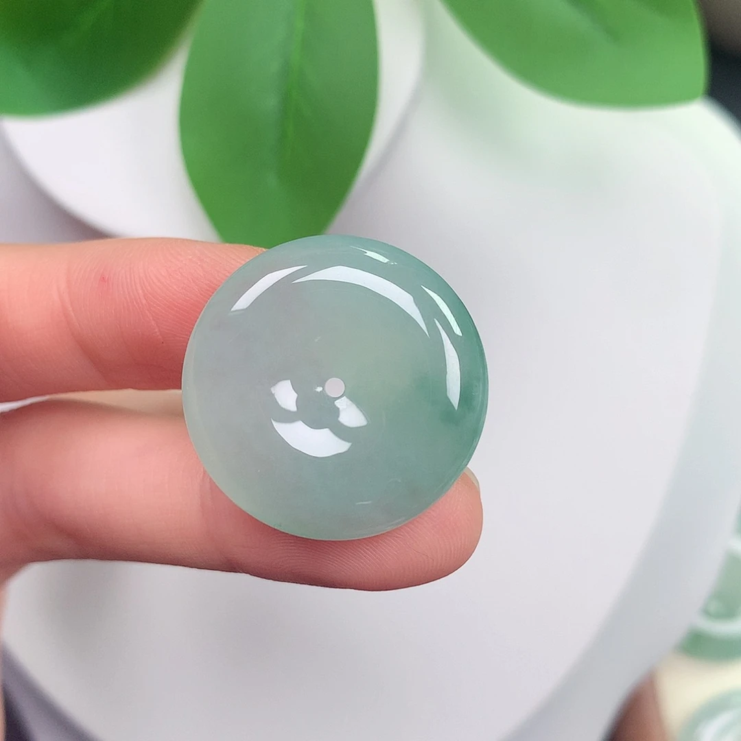 颈饰未镶嵌翡翠平安扣 24.3-5.4mm