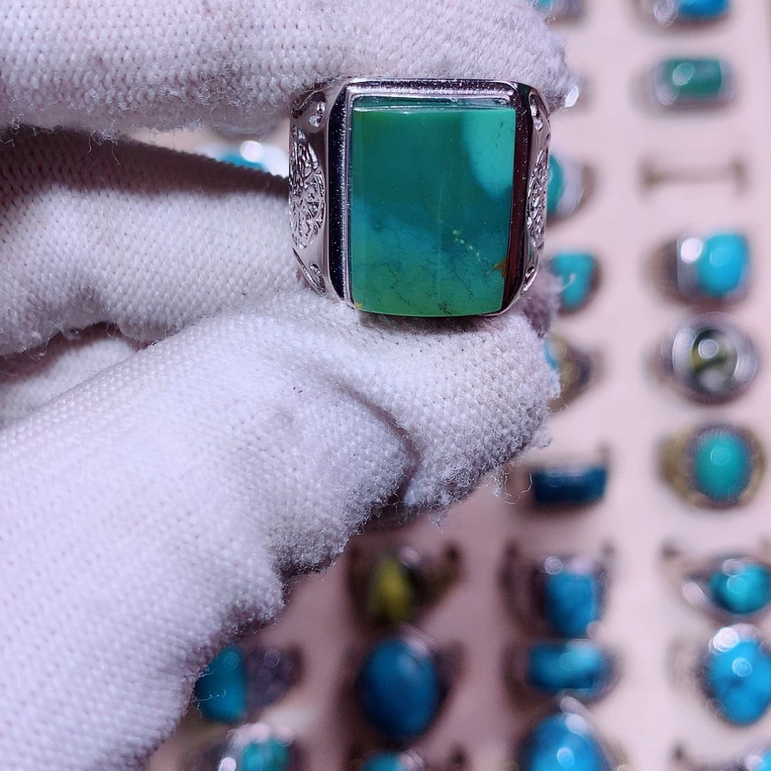 绿松石银S925镶嵌颈饰