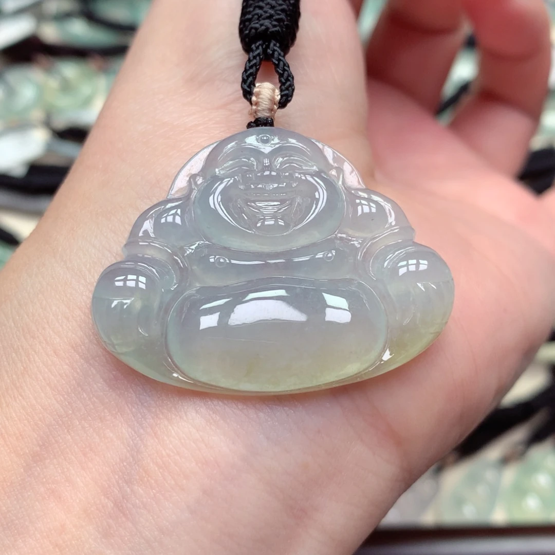 翡翠未镶嵌颈饰佛公