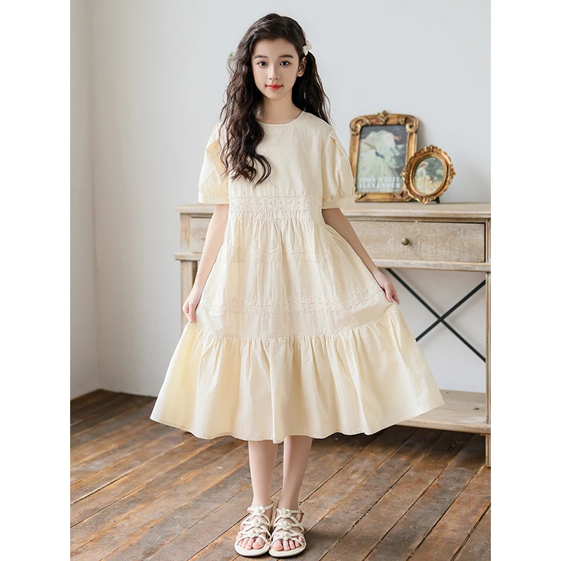 女童夏装爆款连衣裙2025时尚新款女孩洋气公主风连衣裙中大童韩版