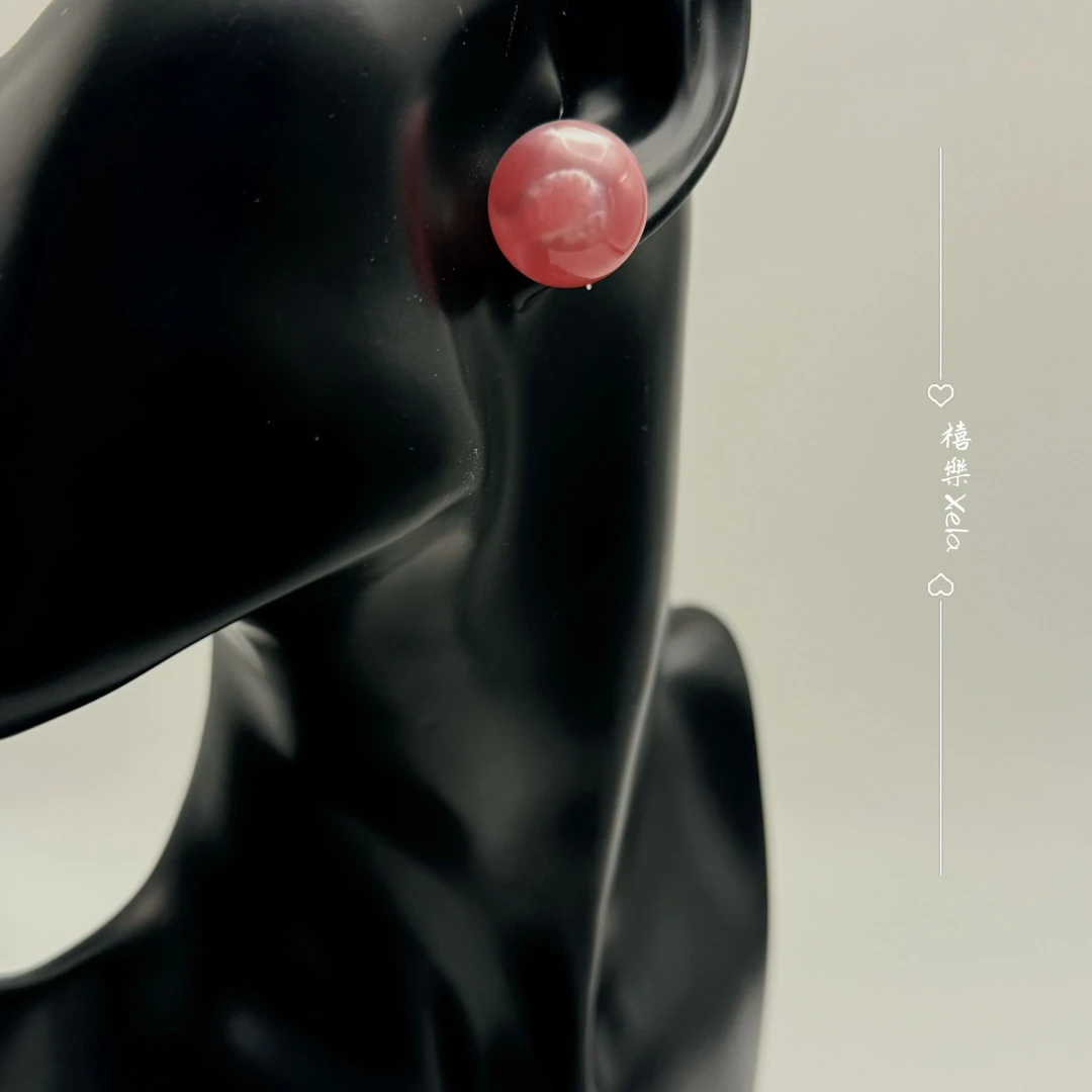 铜合金琉璃耳饰 多巴胺彩色耳环爆款高级耳饰简约时尚百搭耳钉